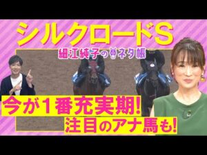 【６週連続注目馬激走中！】「弾ける追い切り！」ロードフォアエース、ヤブサメ、エーティーマクフィ・・・シルクロードステークス(ＧⅢ)を元ジョッキーの細江さんが徹底解説！＜細江純子のネタ帳＞