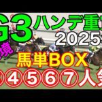 【競馬検証】G3ハンデ重賞で荒れ狙い！人気馬はずしの馬単BOX！③④⑤⑥⑦人気