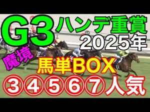 【競馬検証】G3ハンデ重賞で荒れ狙い！人気馬はずしの馬単BOX！③④⑤⑥⑦人気