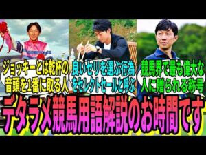 【競馬の反応集】「デタラメ競馬用語解説をする」に対する視聴者の反応集