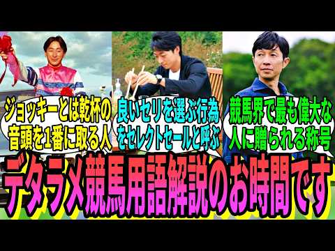 【競馬の反応集】「デタラメ競馬用語解説をする」に対する視聴者の反応集