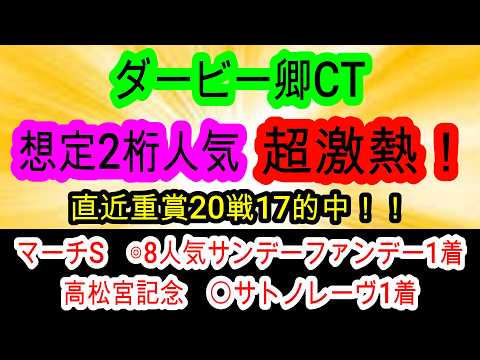 【競馬予想】ダービー卿チャレンジトロフィー2026　ハンデ戦で大波乱必至！！　毎年穴馬が好走する前走〇〇とは！？