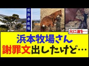 浜本牧場さん謝罪文出したけど…【競馬】