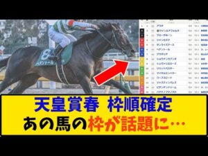 【競馬】「天皇賞春 枠順確定 …」に対する反応【反応集】