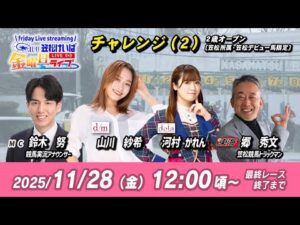【笠松競馬】 笠松けいば金曜日ライブ 2025年11月28日（金）ー 山川 紗希（d/m）／河村 かれん（dela）／鈴木 努（競馬実況アナ）／郷 秀文（競馬東海）