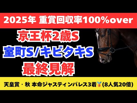 【2025 京王杯2歳ステークス/室町ステークス/キビタキS】競馬予想!土曜メイン3Rをまとめて解説!難しい2歳戦こそ信頼をおきたい軸馬はこの馬!