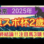 【東スポ杯2歳ステークス2025】蓮の競馬予想(最終結論)〜エリザベス女王杯は注目馬で完全決着