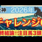 【チャレンジカップ2026】蓮の競馬予想(最終結論)〜直近17戦中12戦で推奨馬2頭以上好走