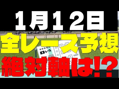 【競馬予想】１月１２日全レース軸馬予想（中央競馬）