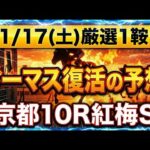 【競馬】トーマスの復活の予想！1/17(土)厳選1鞍。京都10R紅梅ステークス