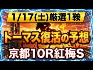 【競馬】トーマスの復活の予想！1/17(土)厳選1鞍。京都10R紅梅ステークス