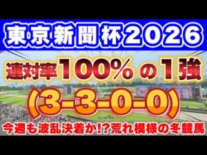 【東京新聞杯2026】前走で最も強い競馬をしたこの馬が100%データに該当！