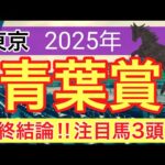 【青葉賞2025】蓮の競馬予想(最終結論)〜桜花賞の完璧的中に続け
