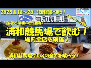 【浦和競馬場で飲む!】3日連続食べ歩きで場内全店を網羅!浦和競馬場名物の全てがわかる!馬券はケイシュウニュースで連続的中!【ギャンブル飯】【競馬場グルメ】