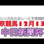 12月13日中京競馬【全レース予想】2025中日新聞杯