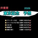 【競馬予想】　大井重賞　東京記念　予想　2026