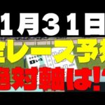【競馬予想】１月３１日全レース軸馬予想（中央競馬）