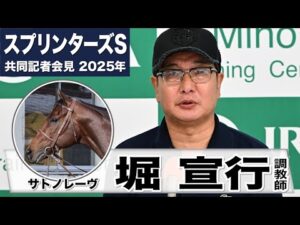 【スプリンターズS2025】サトノレーヴ・堀宣行調教師「７割から８割くらいの力で追い切り」「速いラップは出ているが余力を持って無理せず」《JRA共同会見》