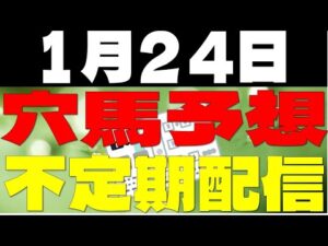 【競馬予想】１月２４日全レース穴馬予想（中央競馬）