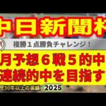 中日新聞杯2025競馬予想🔥9連続G1的中男の本命馬は！？