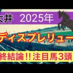 【レディスプレリュード2025】蓮の地方競馬予想(最終結論)