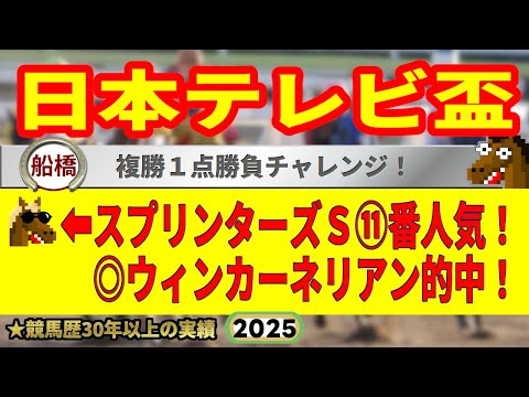 日本テレビ盃2025競馬予想🔥9連続G1的中男の本命馬は!?