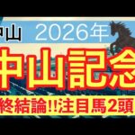 【中山記念2026】蓮の競馬予想〜オーシャンS推奨馬で馬券内独占