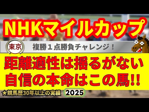 NHKマイルカップ2025競馬予想🔥今年G1・9連続的中男の選ぶ本命馬はどの馬だ!?