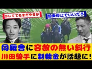 【競馬】ヤバすぎるタックルなのに審議無し ヴィクトリアマイル クイーンズウォーク川田騎手が斜行で制裁金発生が話題に！！【競馬の反応集】