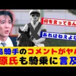 【競馬】ジャスティンパレス鮫島騎手のコメントと田原氏の騎乗の言及が話題に！！【競馬の反応集】