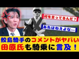 【競馬】ジャスティンパレス鮫島騎手のコメントと田原氏の騎乗の言及が話題に!!【競馬の反応集】