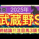 【武蔵野ステークス2025】蓮の競馬予想(最終結論)
