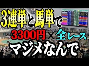 ３連単と馬単 計3300円×全レースでどうなるのかッ！？in阪神競馬場【競馬実践】