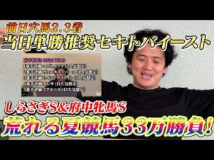 【しらさぎS府中牝馬S】【実践】大波乱の夏競馬1発目!!前日推奨穴馬馬券内で大上振れ!?