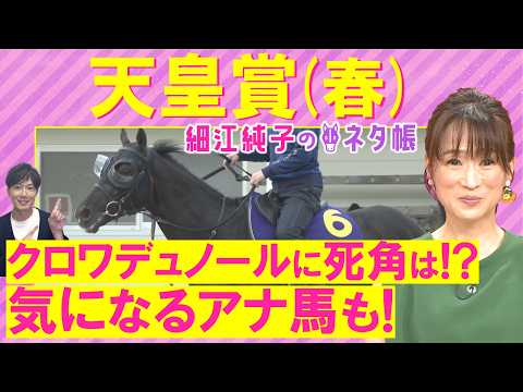 「終いの脚は良いものを持っている！」クロワデュノール、アドマイヤテラ、ヘデントール・・・天皇賞(春)ＧⅠを元ジョッキーの細江さんが徹底解説！＜細江純子のネタ帳＞