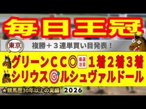 毎日王冠2026競馬予想🔥9連続G1的中男の本命馬は！？