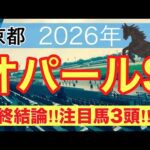 【オパールステークス2026】蓮の競馬予想(最終結論)〜シリウスSは13人気ルシュヴァルドール推奨