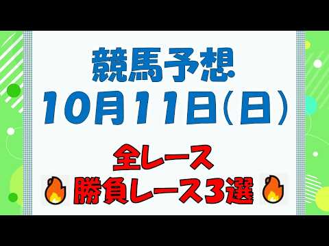 【競馬予想】１０月１１日（日）全レース予想／厳選３レース(平場予想・重賞予想)